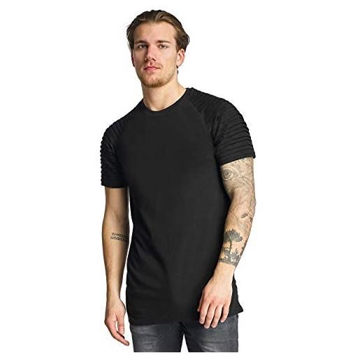 Urban Classics pleat raglan tee t-shirt, nero (black 7), medium uomo