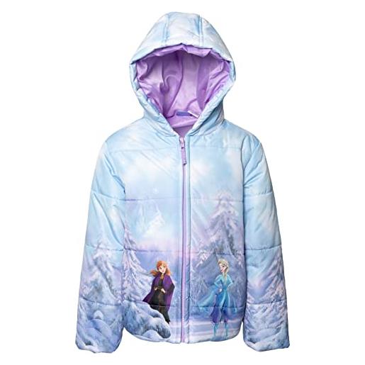 Disney frozen olaf princess anna elsa toddler girls zip up puffer jacket blue 3t