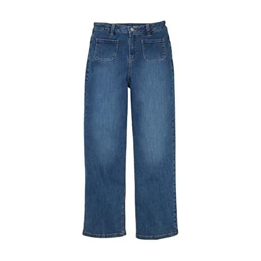 TOM TAILOR 1033253 jeans a gamba larga bambino, 10114-clean dark stone blue denim, 164