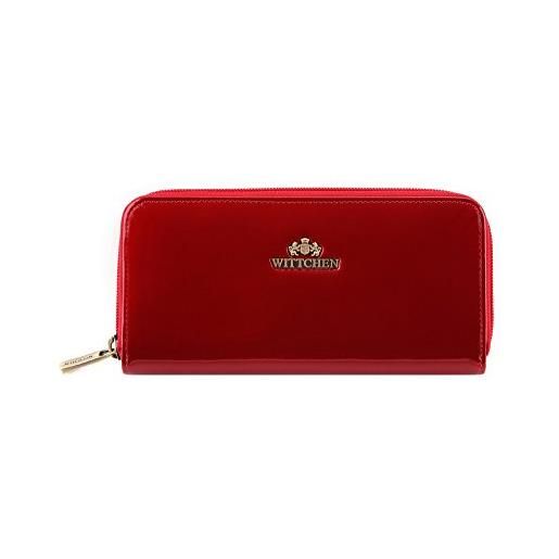 WITTCHEN portafoglio, dimensione: 19x9cm, rosso, materiale: pelle verniciata, orizzontale, collezione: verona - 25-1-393-3