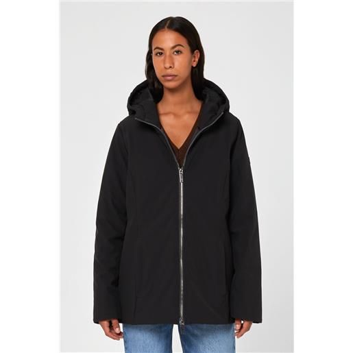 Brekka giacca in softshell con cappuccio da donna nero