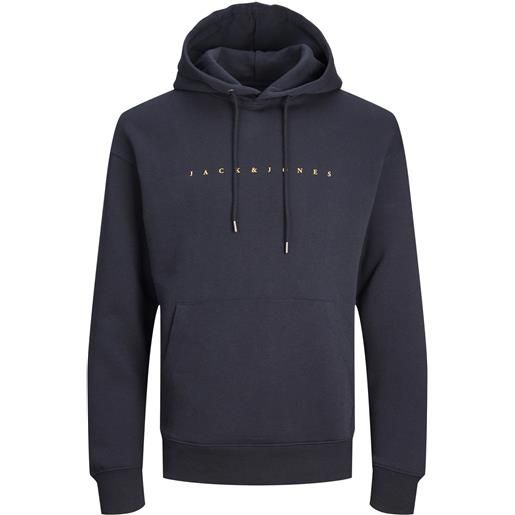 Jack & Jones felpa plus size con cappuccio e logo blu da uomo