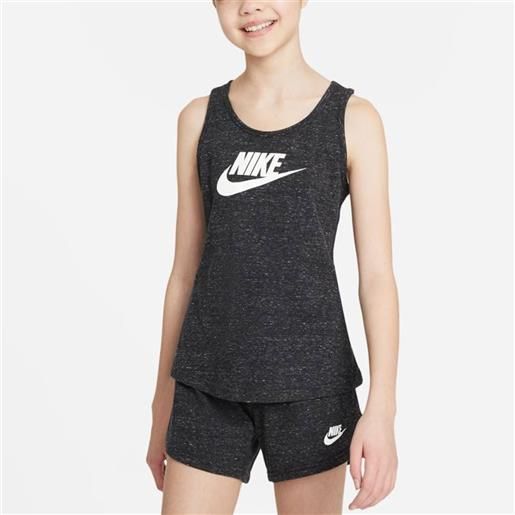 Nike t-shirt sportswear black heather white da bambina