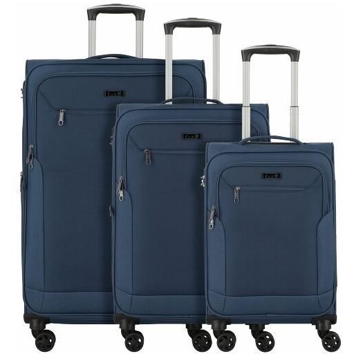 d&n travel line 6804 set di valigie a 4 ruote 3 pz. Blu