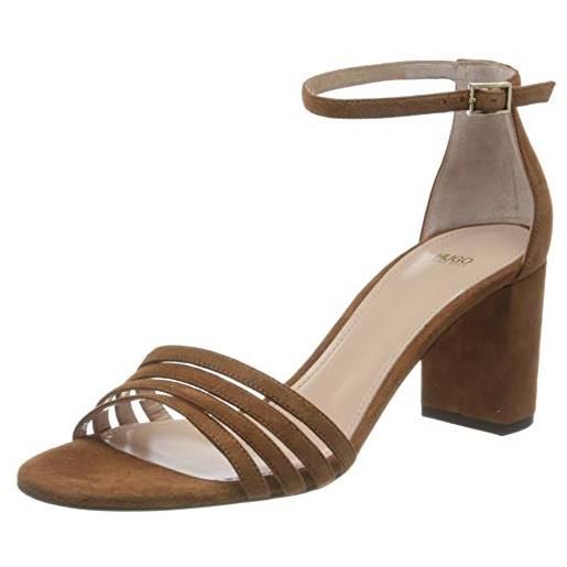 HUGO april 60-s, sandali con cinturino alla caviglia donna, marrone rust copper 228, 41 eu