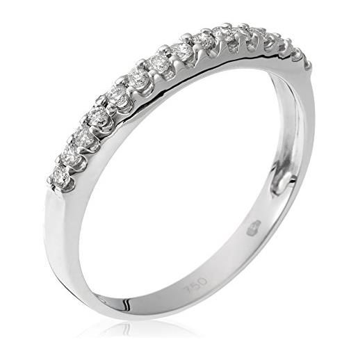 Orphelia finering - anello, con diamante, oro bianco, misura 56 (17.8)