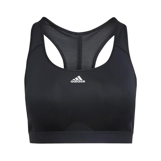 adidas powerreact training medium support workout bra, reggiseno sportivo donna, black, xxl (plus size)