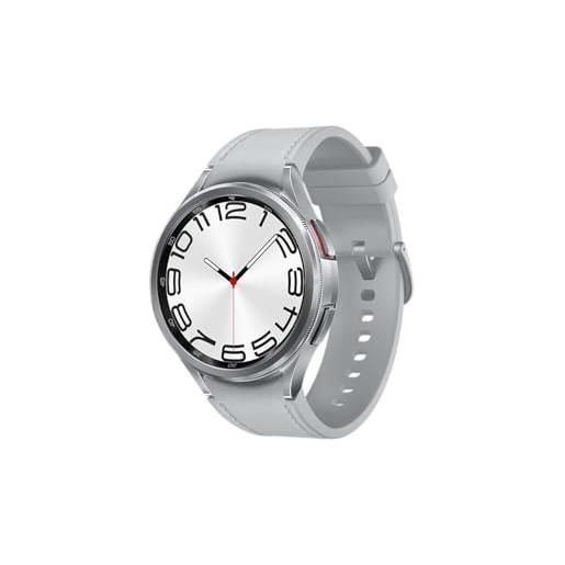 Samsung galaxy watch6 classic sm-r960nzsadbt smartwatch e orologio sportivo 3,81 cm (1.5'') oled 47 mm digitale 480 x 480 pixel touch screen argento wi-fi gps (satellitare)