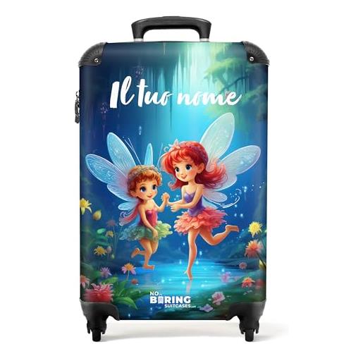 NoBoringSuitcases.com® valigia per bambine - valigia bambina - fate sull'acqua - valigia per bambine - trolley - trolley per bambine - 55x40x20 - valigia con foto - personalizzata