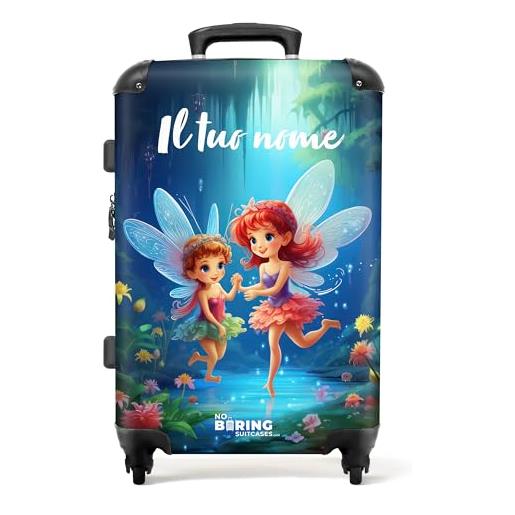 NoBoringSuitcases.com® valigia per bambine - sirena in acqua - leggera - valigia per bambine - valigia personalizzata 67x43x25cm - valigia per bambine - trolley per bambine