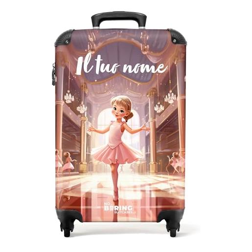 NoBoringSuitcases.com® valigia per bambine - valigia bambina - principessa - valigia per bambine - trolley - trolley per bambine - 55x40x20 - valigia con foto - personalizzata