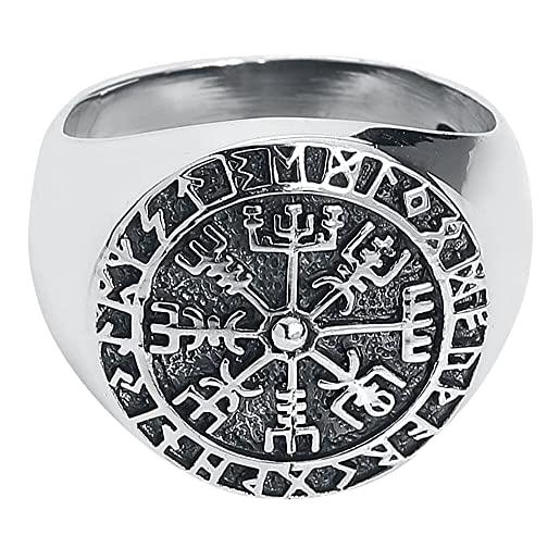 etNox magic and mystic vegvisir unisex anello colore argento 68 argento 925