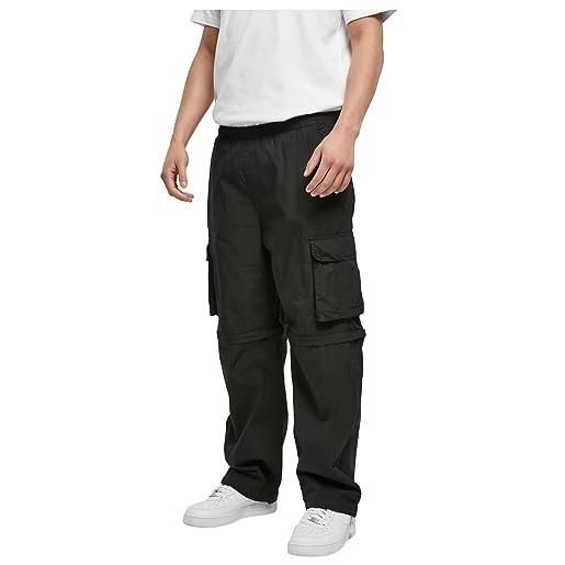 Urban Classics pantaloni da trasferta con zip, nero, xxxxl uomo