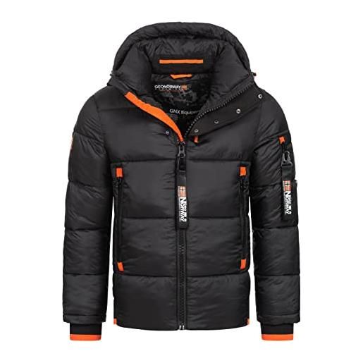 Geo norway calix - giacca invernale da uomo con cappuccio, nero , xl