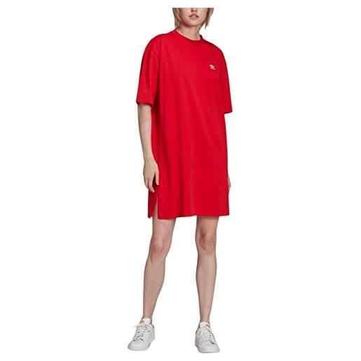 adidas tee dress abito, vivid red, 42 donna