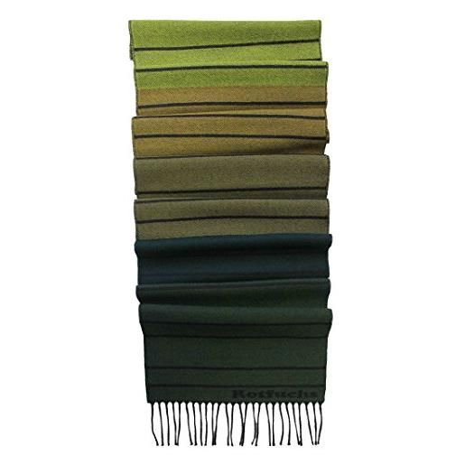Rotfuchs sciarpa sciarpa in tessuto a righe verde moda 100% lana (merino)