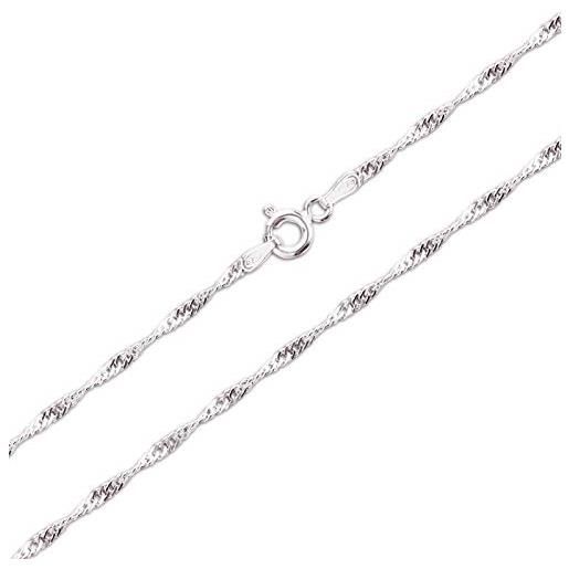 Schöner Schmuck-Design bellissima catena collana in argento catena singapore -sd attorcigliata argento 925