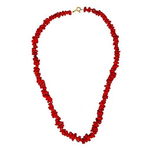 Sicilia bedda - collana in corallo rosso del mediterraneo a frangia piccola - argento 925 - prodotto realizzato interamente a mano