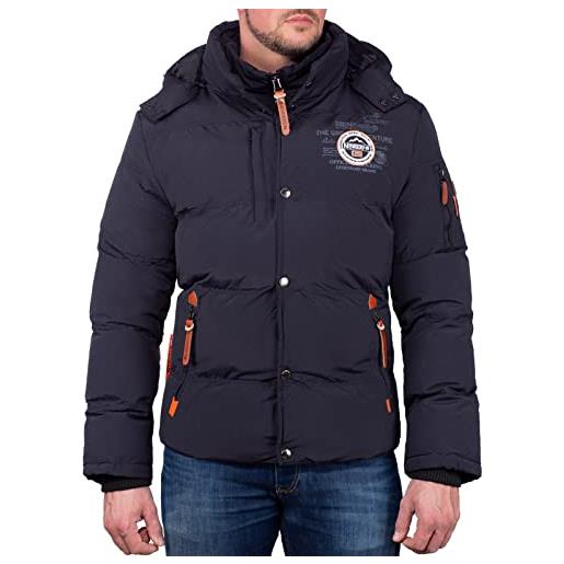 Geographical Norway uomo giacca invernale con cappuccio marina 4xl