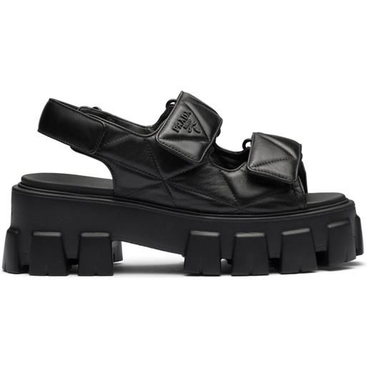 Prada sandali con logo - nero