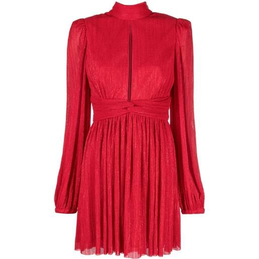 Rebecca Vallance abito corto samantha plissé - rosso