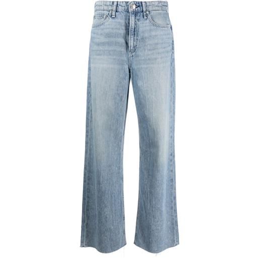 rag & bone jeans a gamba ampia featherweight logan - blu