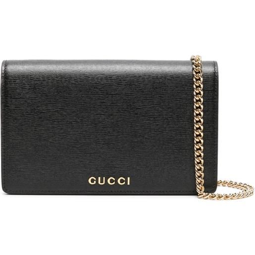 Gucci borsa a spalla con logo - nero