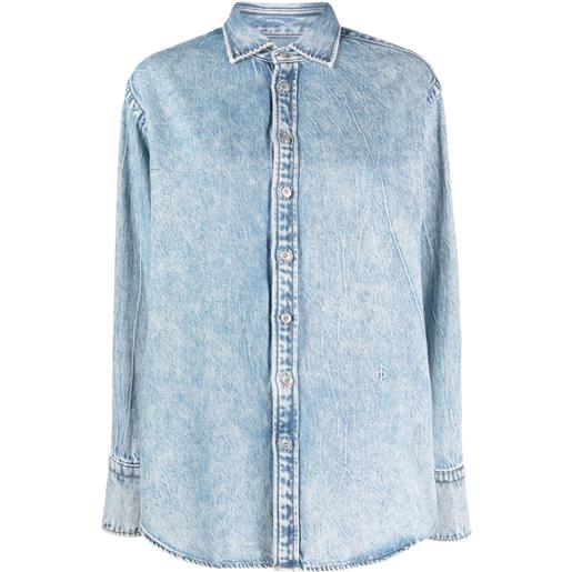 rag & bone camicia denim featherweight diana - blu