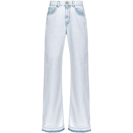 PINKO jeans a gamba ampia con 5 tasche - blu