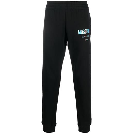 Moschino pantaloni sportivi con logo - nero