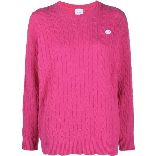 Patou maglione con logo - rosa