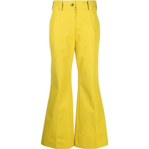 Patou pantaloni svasati con ricamo - giallo