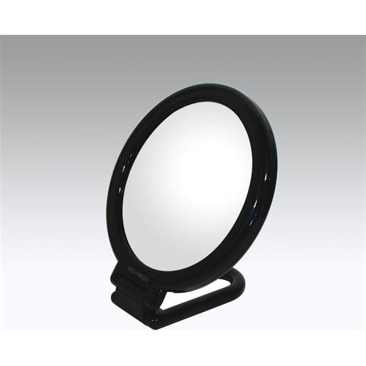 Koh-i-noor specchio bifacciale con ingrandimento, manico pieghevole. Ingrandimento x6 ø14cm. Colore nero. 