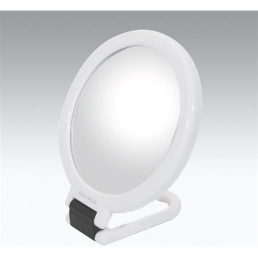 Koh-i-noor specchio bianco bifacciale con ingrandimento, manico pieghevole. Ingrandimento x3 ø14cm