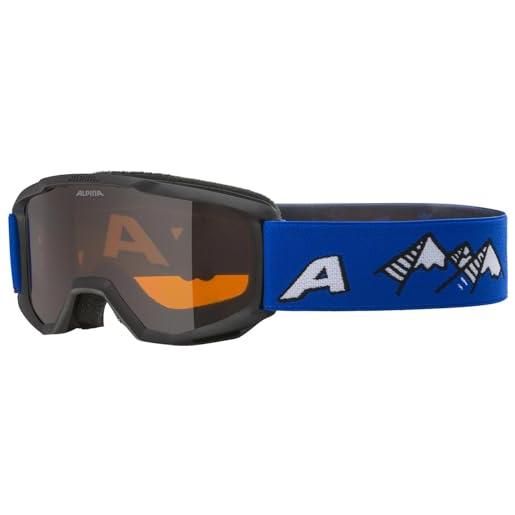 ALPINA unisex - bambini, piney occhiali da sci, black-pink matt, one size