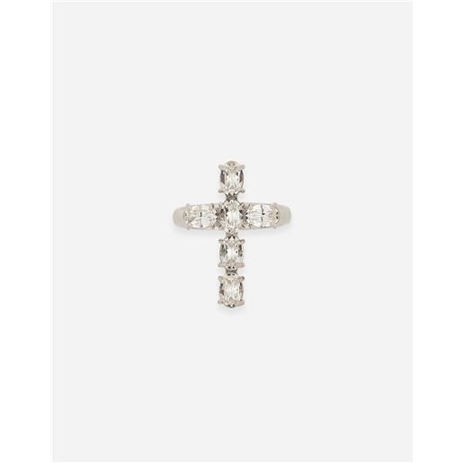 Dolce & Gabbana anello con croce in strass