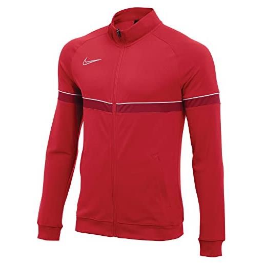 Nike y nk dry acd21 trk jkt k - giacca sportiva da bambino, unisex - bambini, cw6115-657, rosso/bianco/rosso/bianco, 8-10 anni