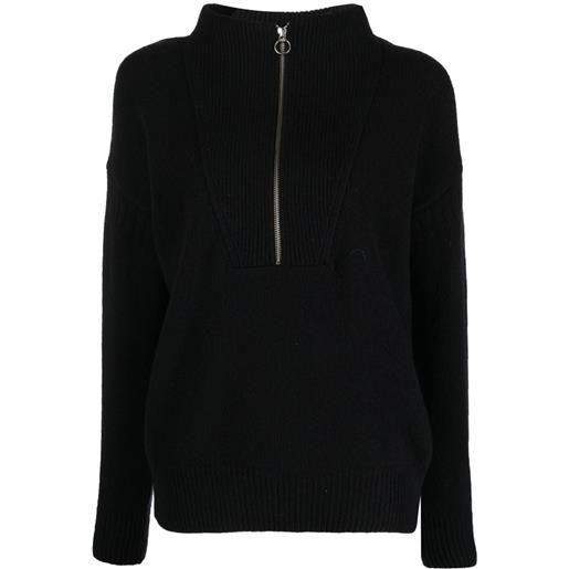 Closed maglione troyer con zip - nero