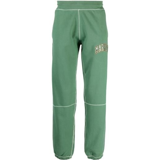 MARKET pantaloni sportivi con applicazione - verde