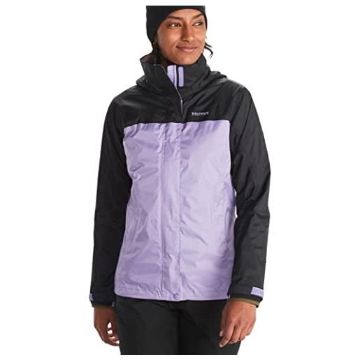 Marmot donna wm's pre. Cip eco jacket, giacca antipioggia rigida, impermeabile ultraleggera, antivento, impermeabile, traspirante, paisley purple/black, xs