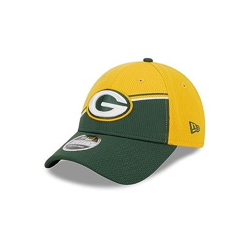 New Era green bay packers nfl 2023 sideline yellow green 9forty stretch snapback cap - one-size
