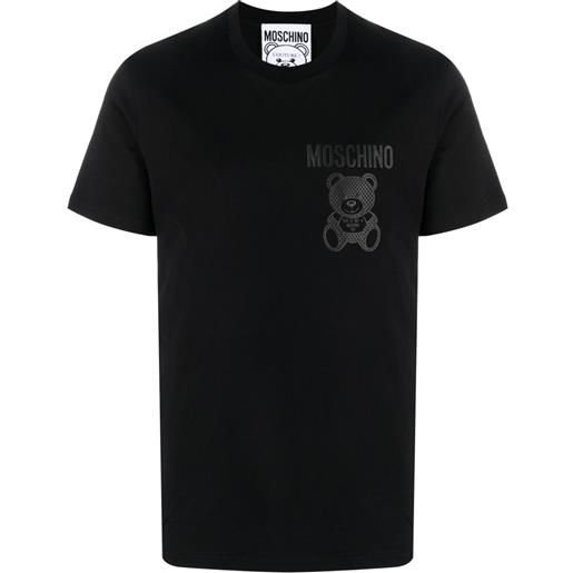 Moschino t-shirt con applicazione teddy bear - nero