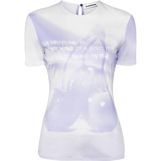 Jil Sander t-shirt con stampa grafica - blu