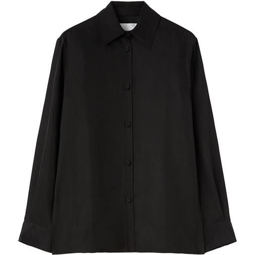 Jil Sander camicia con colletto a punta - nero