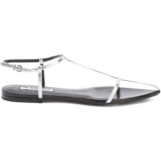 Jil Sander sandali a punta aperta - argento
