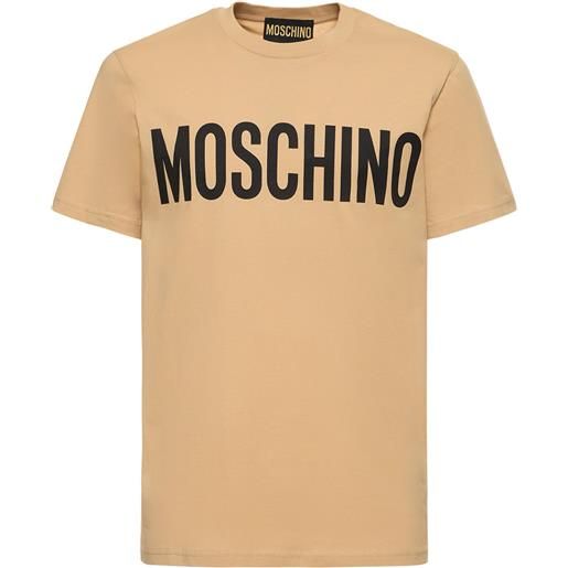 MOSCHINO t-shirt in jersey di cotone organico con logo
