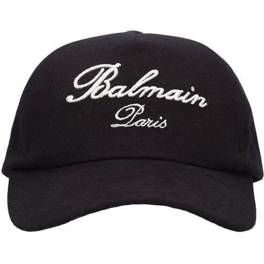 BALMAIN cappello baseball in cotone con logo