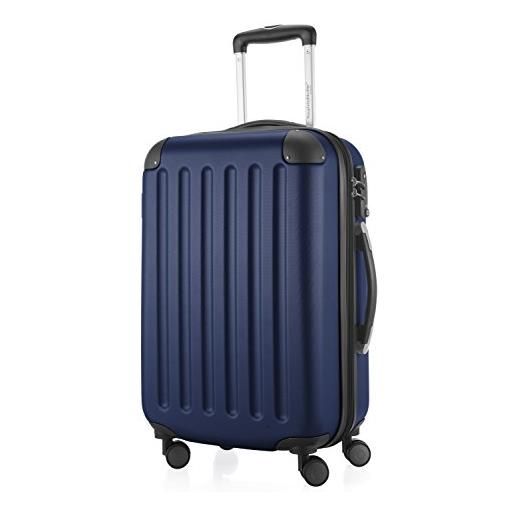 Hauptstadtkoffer - spree - bagaglio a mano, valigia rigida, trolley espandibile, 4 ruote doppie, tsa, 55 cm, 42 litri, blu scuro