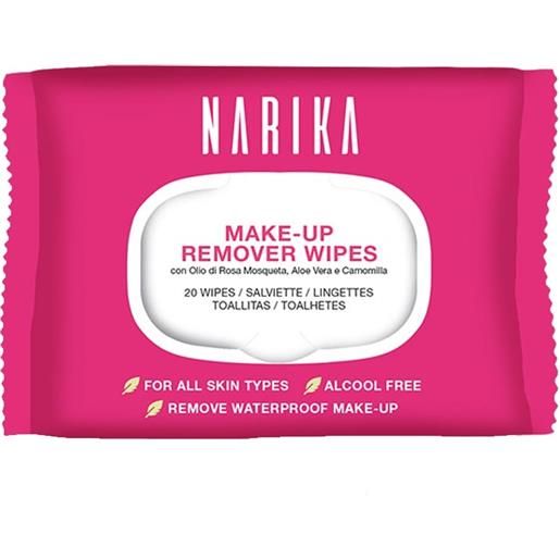 Narika make up remover wipes salviettine struccanti, 20 salviettine