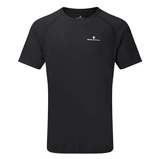 Ronhill uomo core s/s tee maglietta p/e, all black, x-small
